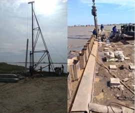 build jetty and road for roll off operations