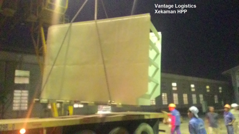 deliver equipment to xekaman hydro power plant in laos