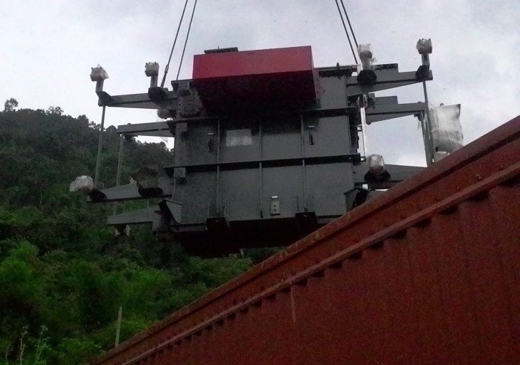 deliver generator and accessories shipment to nam sim hydro power plant in laos