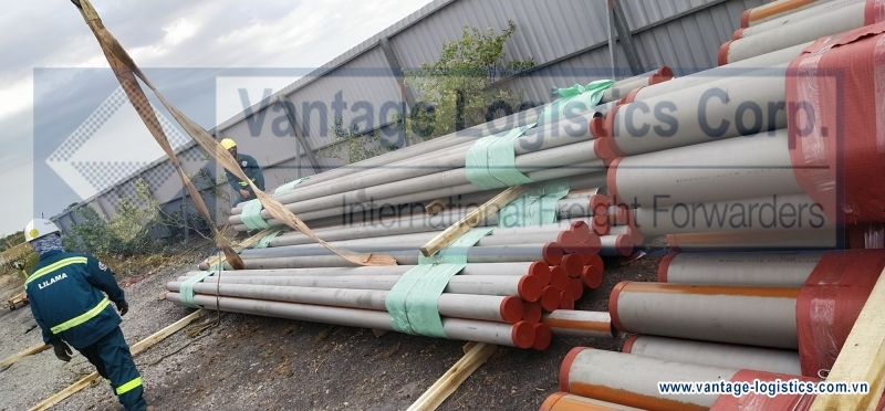 smooth delivery the shipment of pipe carbon steel seamless for lube oil blending plant in dong nai