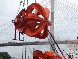 safely delivered 2nd shipment of 78 packages equipment to steel plant in binh duong province