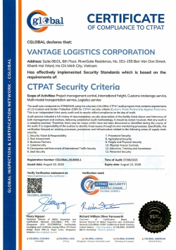 vantage logistics and c tpat certification  a commitment to supply chain security