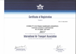 vantage logistics successfully registered with iata