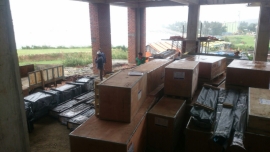 we deliver 3 sets of elevator to ly son island