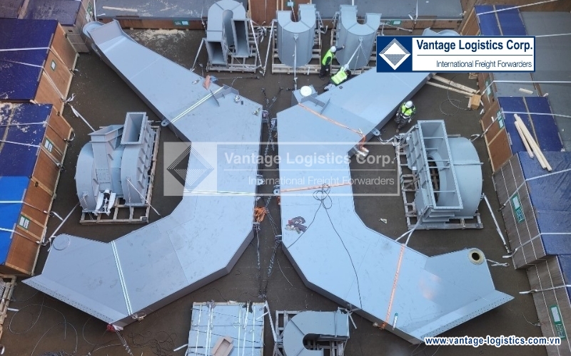 a shipment of oversized equipment and accessories  break bulk