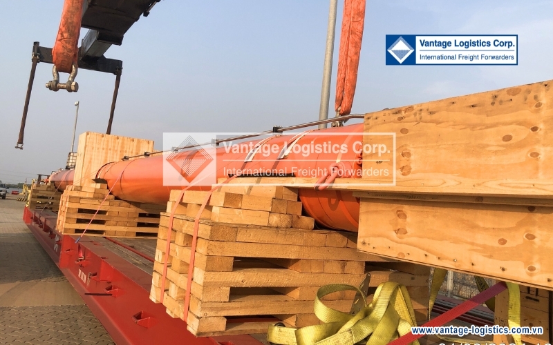 successful transportation of hydraulic cylinders for the saltwater prevention sluice project in tien giang viet nam