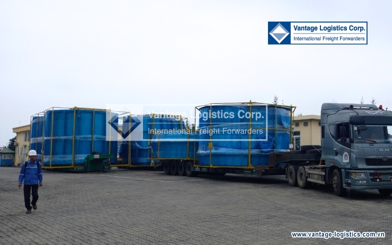 transportation of oversized equipment from dinh vu industrial part to hai phong port viet nam