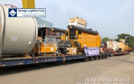 transported 4 cranes liebherr fts 280  ?? 45t at 32m litronic from tan thuan port ho chi minh city to saigon shipmarin ssmi factory