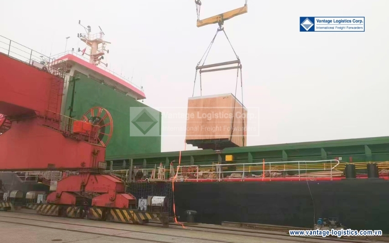 vantage logistics  safe delivery of 53 tonne heavy lift unit from china to viet nam