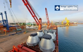 vantage logistics transported a shipment of oversized overweight equipment  break bulk  for the palu 3 coal fired steam power plant project